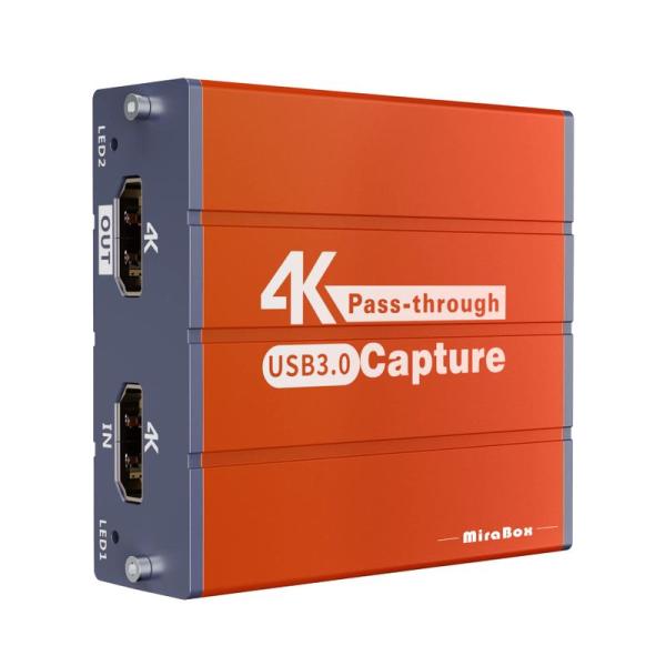 Mirabox ビデオキャプチャーボード 1080P 0FPS 4K HDMIパススルー ゲーム実況...