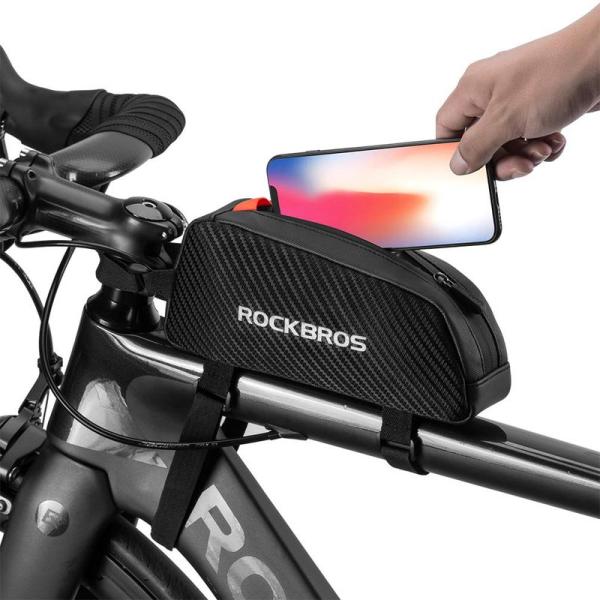 ROCKBROS(ロックブロス)トップチューブバッグ 自転車 バッグ 軽量 フレームバッグ ロードバ...