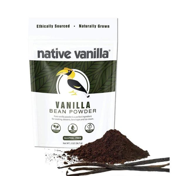 Native Vanilla バニラパウダー バニラ タヒチ 自家製ベーキング アイスクリーム コー...