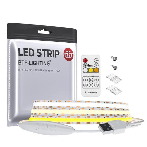 BTF-LIGHTING FCOB COB CCT LEDテープライト USBライト フレキシブル ...