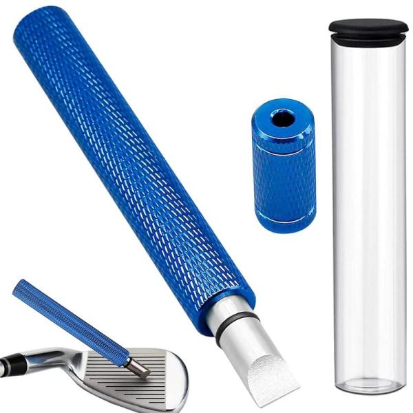 ゴルフクラブ溝削り 1本セット メンテナンスツール ウェッジU&amp;V角溝用 クラブ掃除 再溝付けツール...