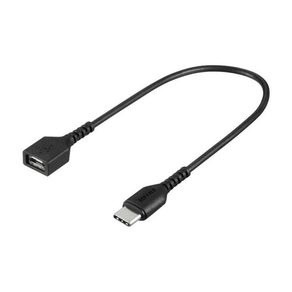 バッファロー BUFFALO 変換アダプタ microB to TypeC 15cm ブラック BS...