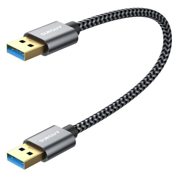 USB 3.0 ケーブル 0.3M 短い SUNGUY USBケーブル タイプAオス- タイプAオス...