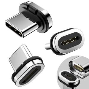 DuHeSin 24ピン マグネット式 USB C コネクター チップ ヘッド (3パック) ほとんどのタイプ C 電話ケーブル アダプター｜pocchi