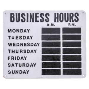 サインプレート BUSINESS HOURS 63768｜pocchione-kabegami