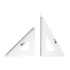 シンワ測定 三角定規 アクリル製 24cm 2枚組 75256 （メール便対応・2個まで）｜pocchione-kabegami