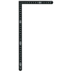 シンワ測定 曲尺小型 サンデーカーペンター 黒色 30×15cm 表裏同目 白目盛 12435