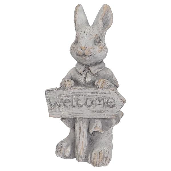 ガーデニング雑貨 うさぎ 置物 オーナメント オブジェ ラビットウェルカム