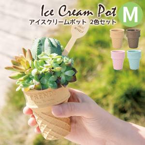 植木鉢 アイスクリームポット アイスクリームカップポット 2色セット M