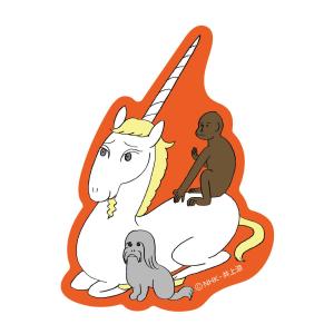 新品AfternoonTea✕びじゅチューン！コラボ　いちご泥棒大脱走4種セット びじゅチューン！ ステッカー（いちご泥棒大脱走）BC-SE039