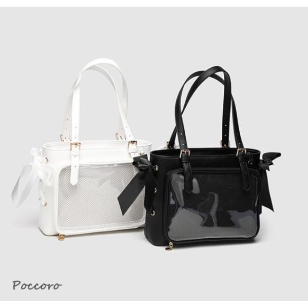 痛バッグ トート 推し活バッグ ショルダー 2WAY 痛バ 痛バック いたバック ブラック ホワイト...