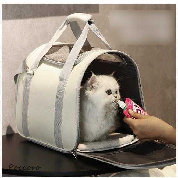 ペットキャリーバッグ 猫キャリー 移動用キャリー 猫用犬用キャリーバック 変形しない 通気性 車載/...