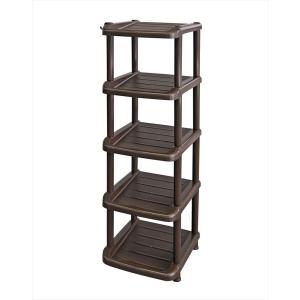 和泉化成 K-シューズラック5段シングル BR 4906137964917 多段シューズラック フック付き 省スペース収納