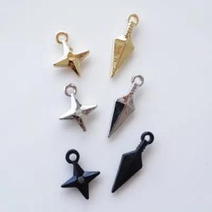 チャーム ハンドメイド材料 金属パーツ 手裏剣...の詳細画像1