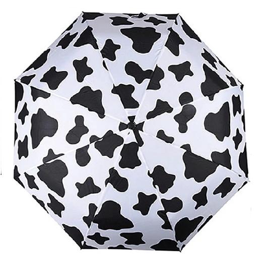 折りたたみ傘　ユニークアンブレラ　エッシャートデザイン　牛模様の傘　アウトレット　