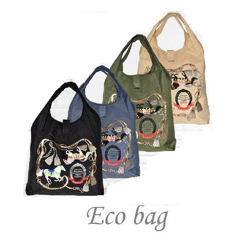 SALE!! 41％off  コンパクト折りたたみバック　馬刺繍携帯バック