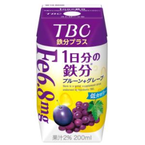 TBC 1DAYサポート 1日分の鉄分 プルーン＋グレープ プリズマパック 200ml×24の商品画像