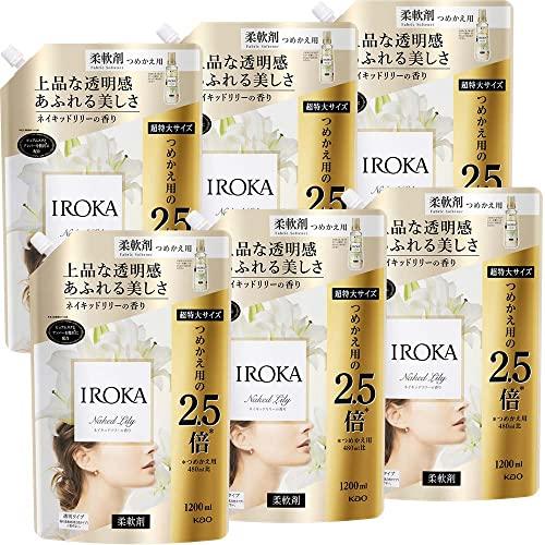 IROKA 柔軟剤 香水のように上質で透明感あふれる香り ネイキッドリリーの香り 1200ml×6個...