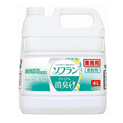 業務用 大容量ソフランプレミアム消臭 柔軟剤 フレッシュグリーンアロマの香り 4L