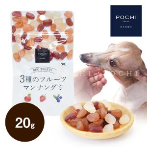 POCHI (ポチ) 3種のフルーツマンナングミ 20g ドッグトリーツ 犬のおやつ
