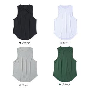 タンクトップ メッシュ ラウンドカット 速乾 ...の詳細画像4