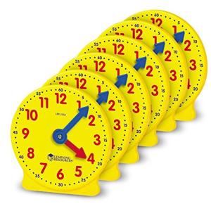 ラーニングリソーシズ 学習時計 ミニ 生徒用 6個セット 10cm LER2202 正規品｜pochon-do