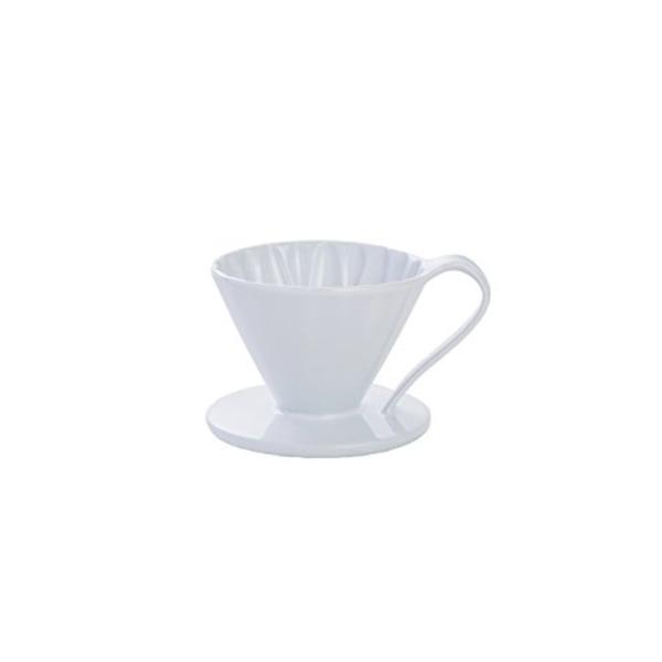 三洋産業 CAFEC フラワードリッパー 有田焼 cup1 &lt;1杯用&gt; ホワイト CFD-1WH