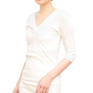 (ソウビエン) 肌襦袢 女性 暖かい シャツ型 日本製 防寒 冬 あったかLINE 和装下着 肌着 白 Mサイズ｜pochon-do