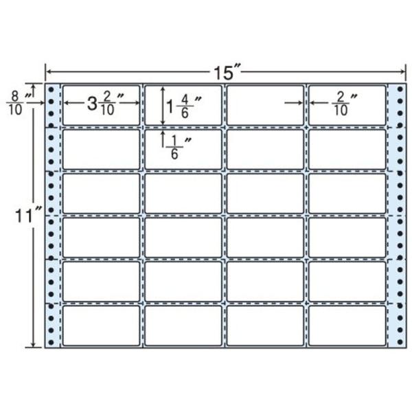東洋印刷 ラベルシール タックフォームラベル 15インチ ×11インチ 24面付(1ケース500折)...