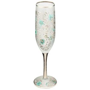 アデリア 酒器 シャンパングラス エル・ドラード アラベスク シルバー 180ml ARABESQUE/フルートグラス 日本製 化粧箱入｜pochon-do