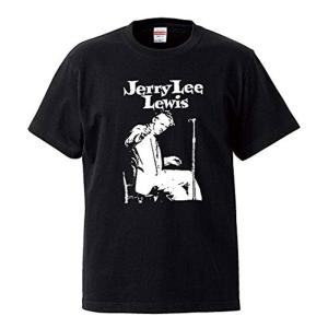 真島昌利Jerry Lee Lewis/ジェリー・リー・ルイス5.6オンス Tシャツ/BK/ST- 223 (XL)｜pochon-do