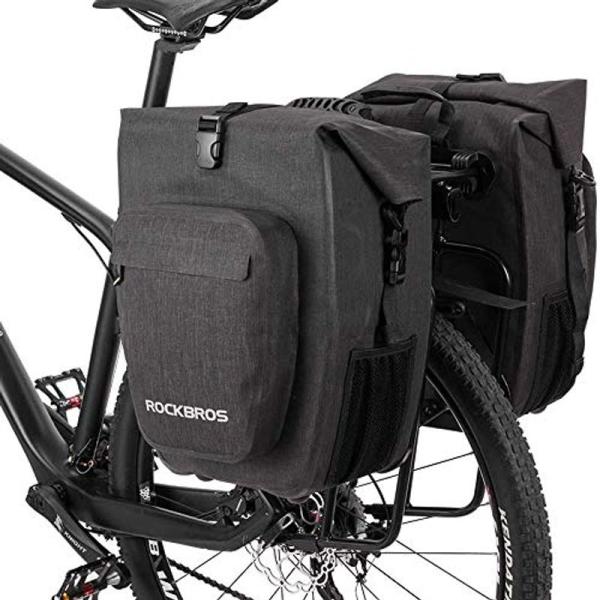 ROCKBROSパニアバッグ 自転車 サイドバッグ ツーリングバッグ キャリアバッグ 防水 大容量2...