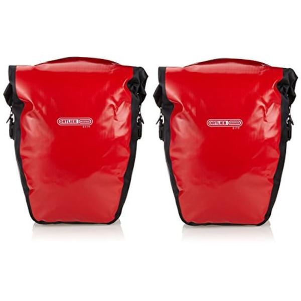 ORTLIEB(オルトリーブ) バックローラー シティ レッド 40L(ペア) サイドバッグ 並行輸...