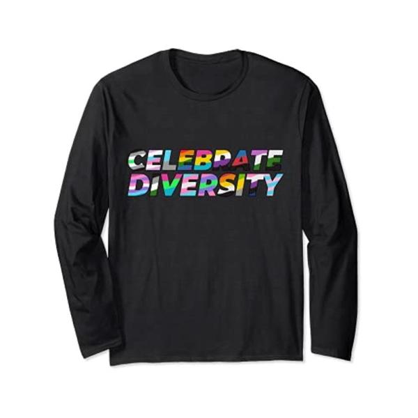 「Celebrate Diversity」 | レズビアン・ゲイ・カラー LGBTQ プライドフラッ...