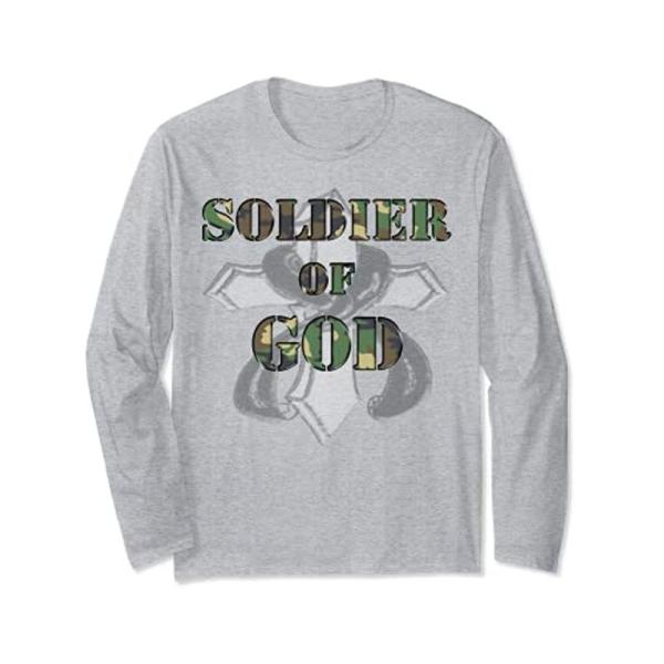 神の兵士 長袖Tシャツ