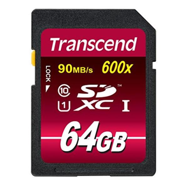 Transcend SDXCカード 64GB Class10 UHS-I対応 (最大転送速度90MB...