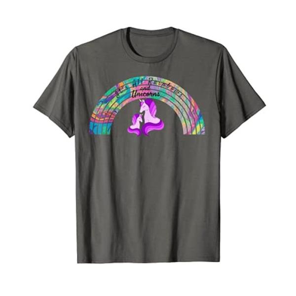 Psychedelic Rainbows and Unicorns Tシャツ