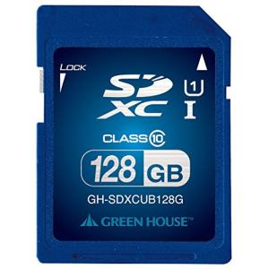 グリーンハウス SDXCメモリーカード UHS-I対応 クラス10 128GB GH-SDXCUB128G｜pochon-do