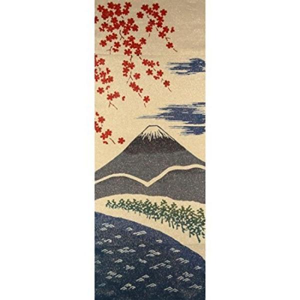 プレーリー そそぎ染め(注染)金糸手ぬぐい 春の富士山 35×90cm TEK-005