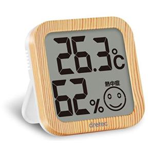 dretec(ドリテック) 温湿度計 デジタル 温度計 湿度計 大画面 コンパクト O-271NW(ナチュラルウッド)｜pochon-do