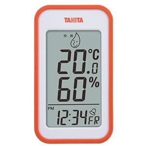 タニタ 温湿度計 時計 カレンダー アラーム 温度 湿度 デジタル 壁掛け 卓上 マグネット オレンジ TT-559 OR