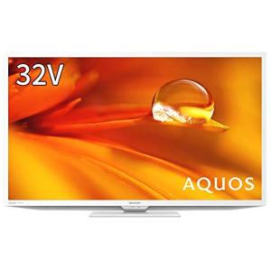 シャープ 32V型 液晶 テレビ AQUOS 2T-C32DE-W ハイビジョン 外付けHDD裏番組録画対応 2021年モデル ホワイト｜pochon-do