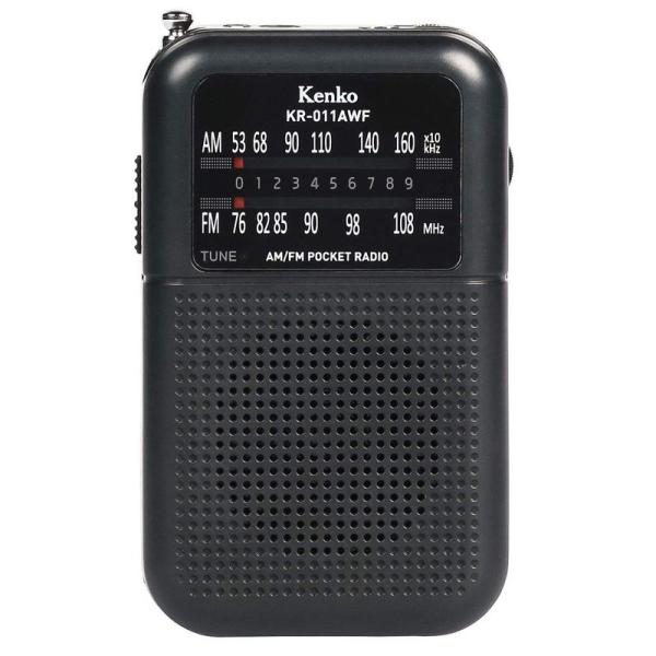 Kenko ラジオ AM/FMポケットラジオ KR-011AWF ワイドFM対応 単四形乾電池使用 ...