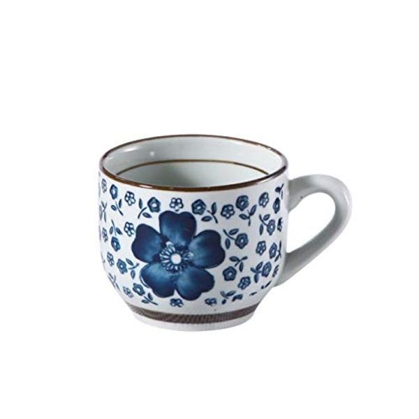 西田(Nishida) コーヒーカップ(青い椿)(150ml)/コップ/カップ/和食器 120015