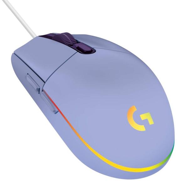 Logicool G ロジクールG ゲーミングマウス 有線 G203 ライラック LIGHTSYNC...