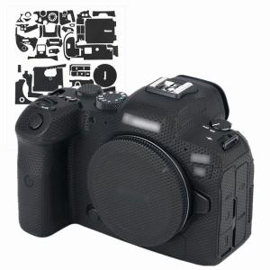 カメラ 保護レザーフィルム ボディフィルム Canon EOS R6 EOSR6 カメラ に対応 3M材料 マトリックスブラック｜pochon-do