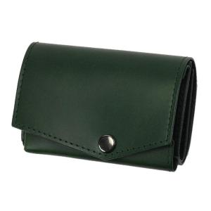 アブラサス 小さい財布 最上級ブッテーロレザーエディション グリーン メンズ 財布 プレゼント ギフト 日本製｜pochon-do