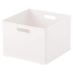 サンカ インボックス 収納ボックス 横型 ハーフサイズ ホワイト (幅26.3x奥行26.3x高さ17.8cm) 横置きカラーボックスにぴっ｜pochon-do