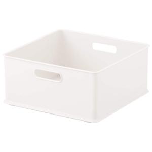 サンカ インボックス 収納ボックス 横型 1/3サイズ ホワイト (幅26.3x奥行26.3x高さ12cm) 横置きカラーボックスにぴったり｜pochon-do