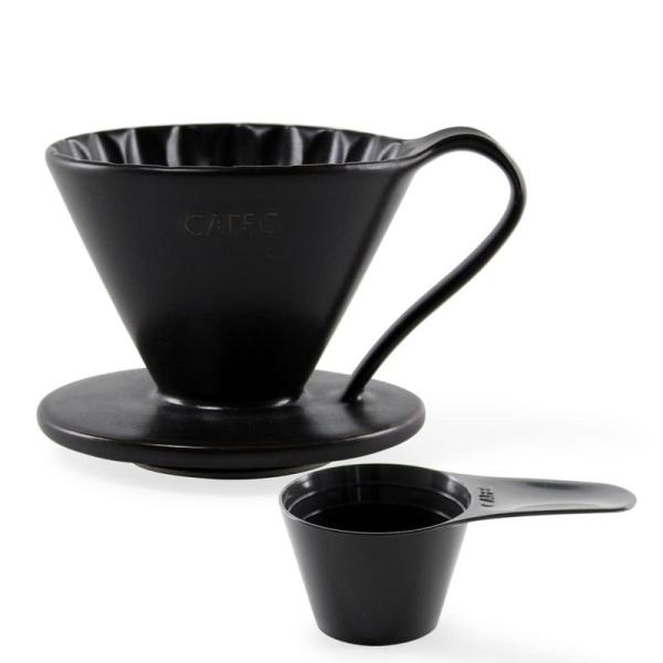 三洋産業 CAFEC 磁器製フラワードリッパー 1杯用 ブラック CFD-1BK